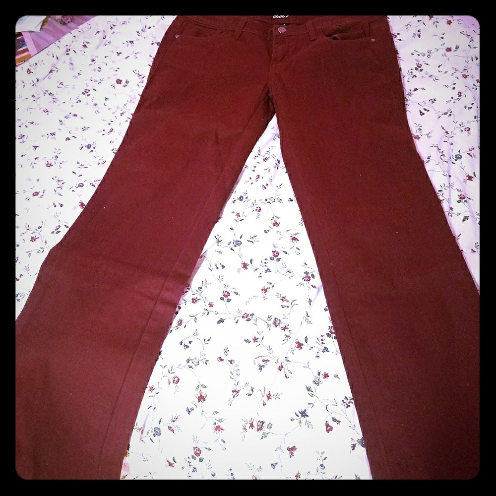Burgundy Jeans